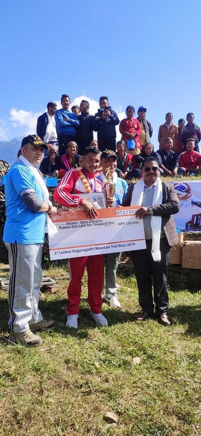 Difficult trail race organized in Sindhupalchok