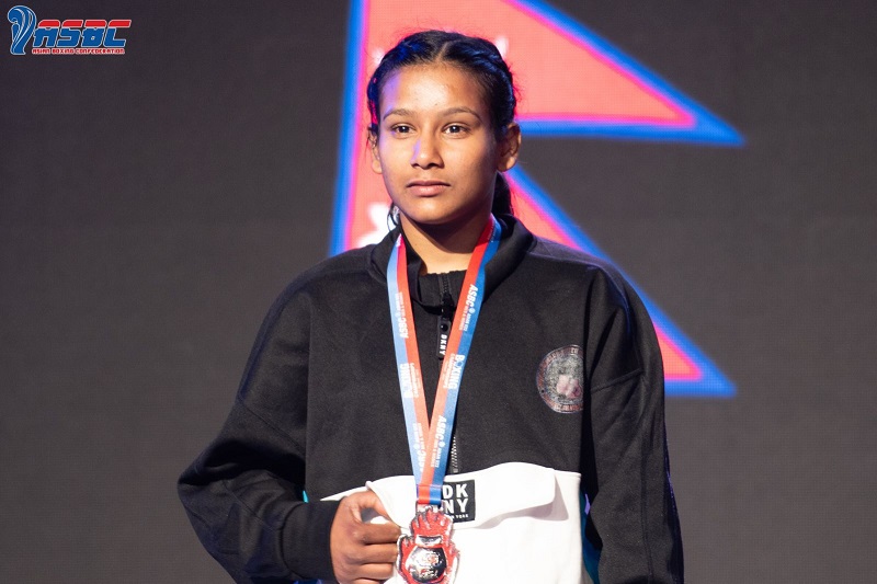 Nepali female boxer Sushma Tamang awarded
