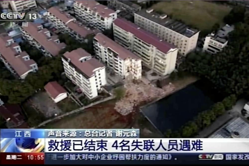4 killed in southern China dormitory collapse
