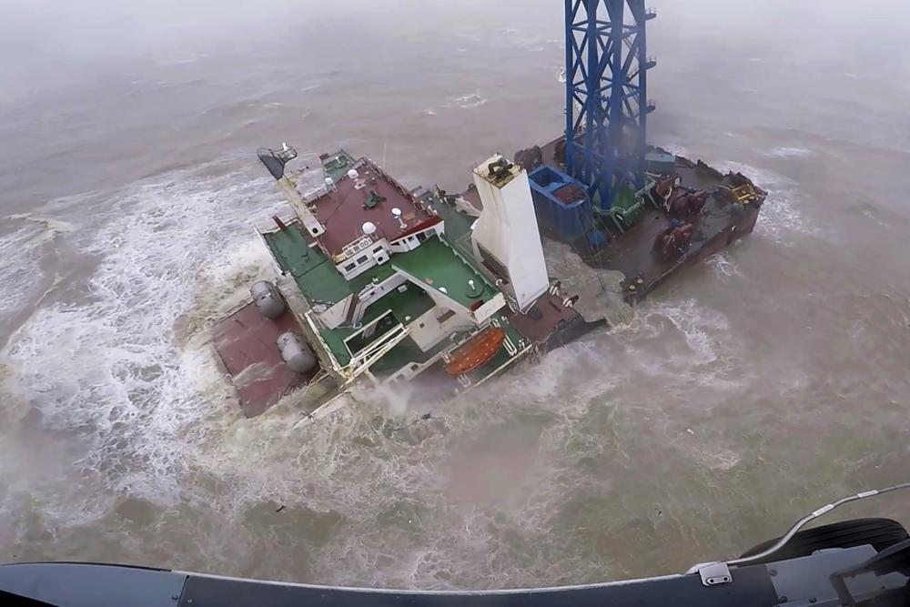 4th crew member rescued after ship sinks south of Hong Kong