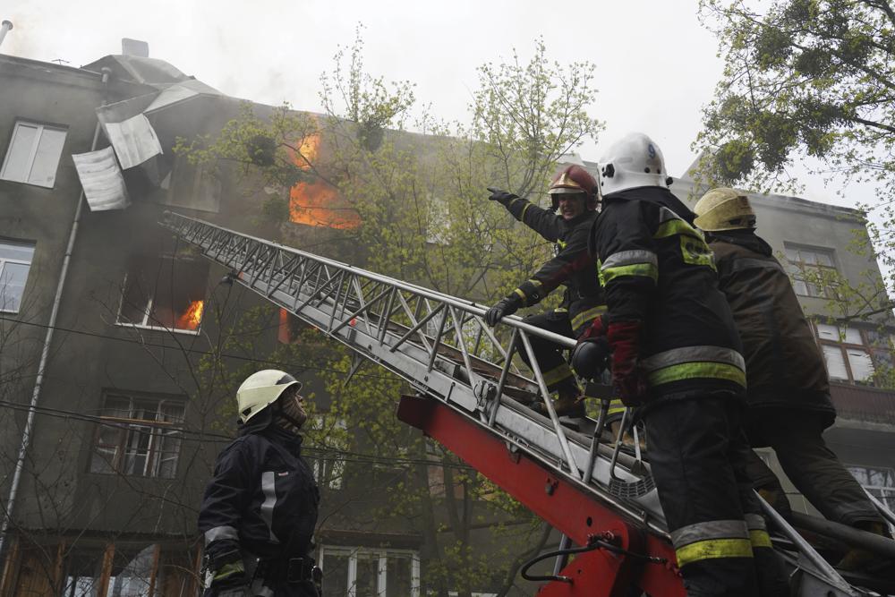 5 missiles strike Lviv, mayor says