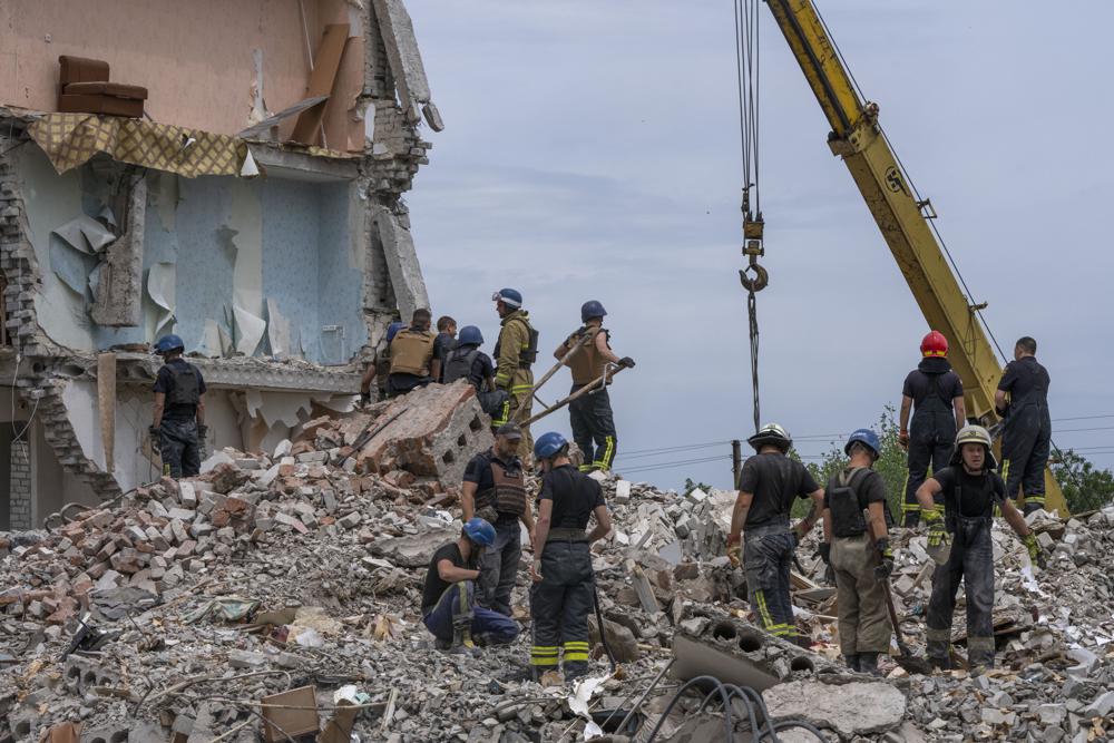 15 killed in Russian strike in Ukraine, 20 believed trapped