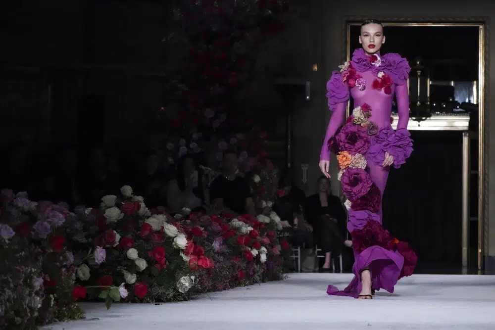 Siriano channels Audrey Hepburn in garden