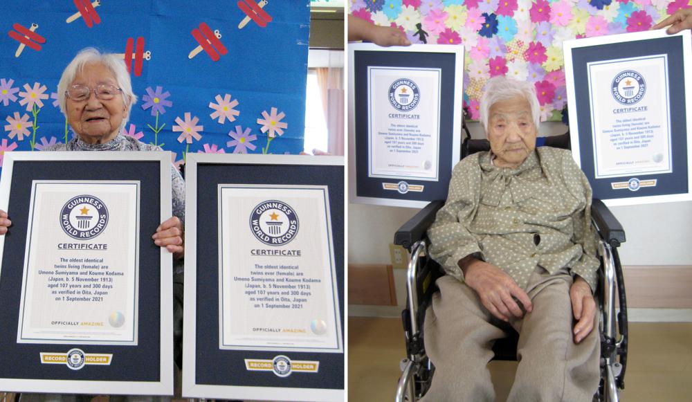 Japanese twin sisters certified as world’s oldest at 107