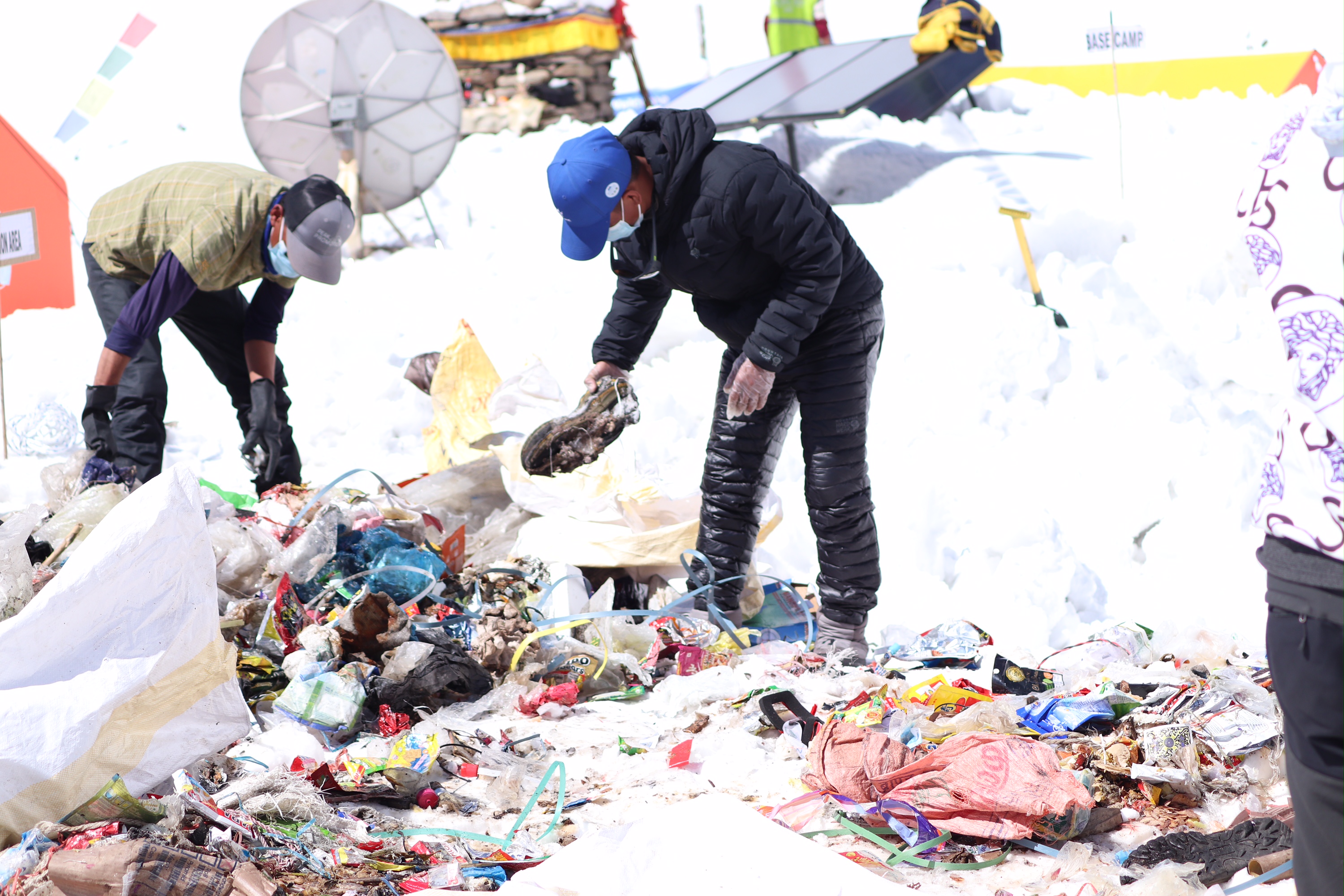 Mountain cleaning work continues