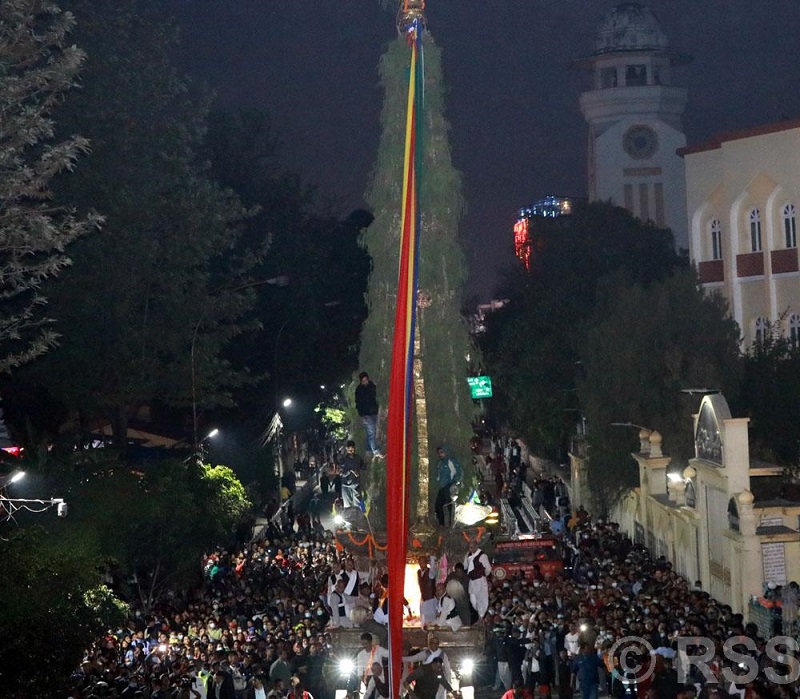 President observes Machhindranath chariot procession