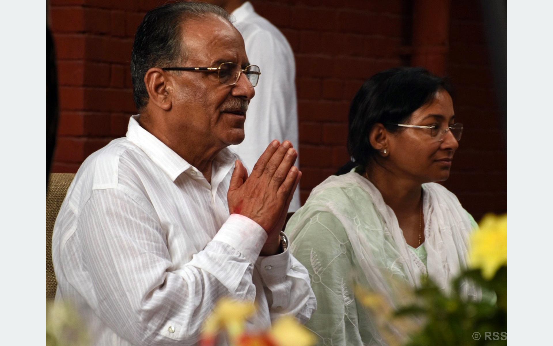 Speaker, political leaders, diplomatic missions chiefs visit Baluwatar to console bereaved family