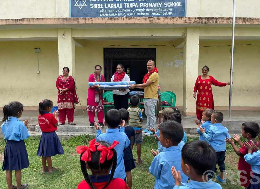 Distribution of clothes to underprivileged children