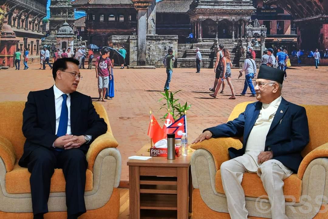UML Chairman Oli and CPC leader Yuan meet