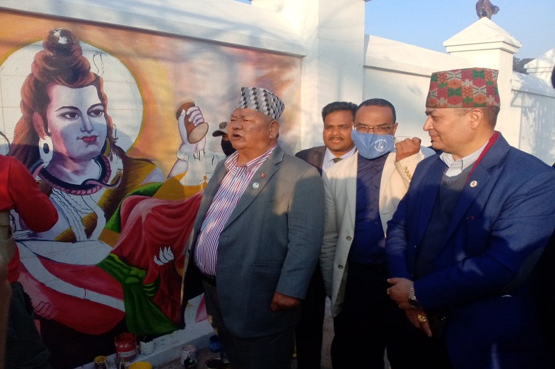 Visual Story: Minister Ale visits Pashupati premises