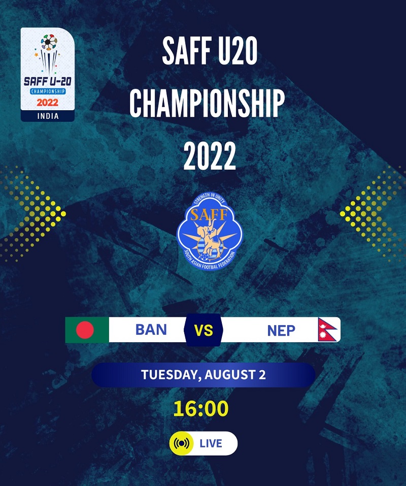 SAFF U20 Live Updates: Nepal vs Bangladesh