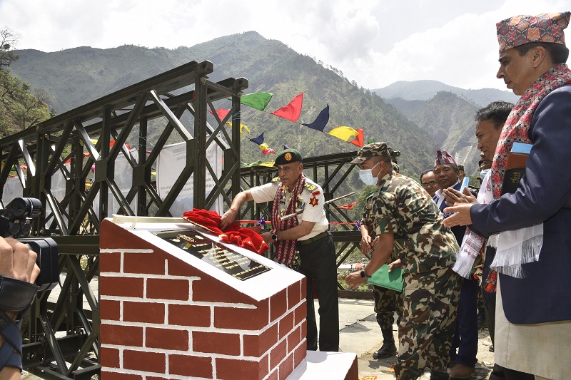 Chief of Army Staff inaugurates Bailey bridge