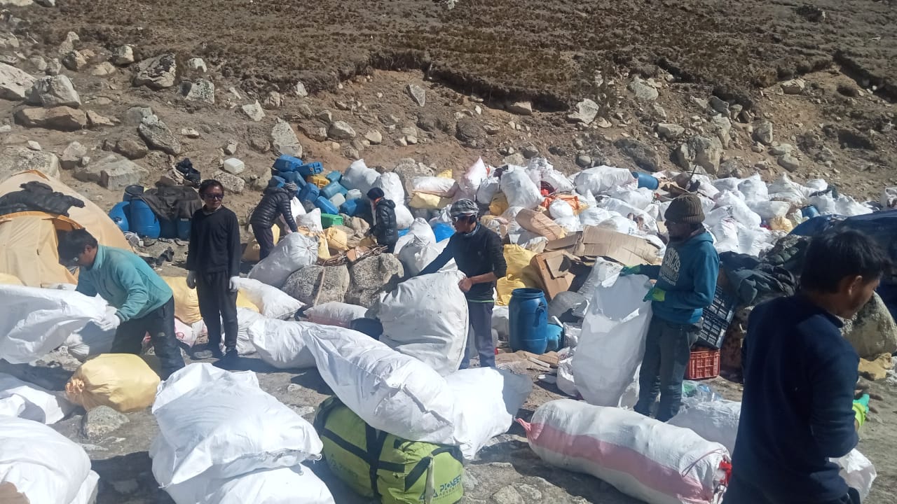 To bring back the excrement of Mount Everest