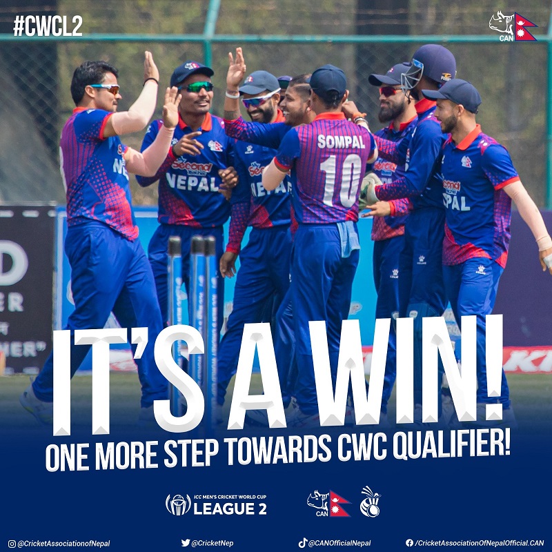 CWCL2: Nepal beats PNG by 9 wickets