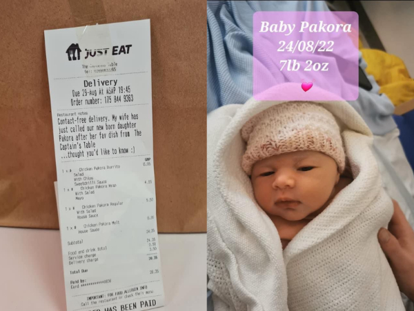 Child named after Indian dish ‘Pakora’