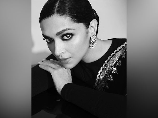 Deepika Padukone slays a black saree look