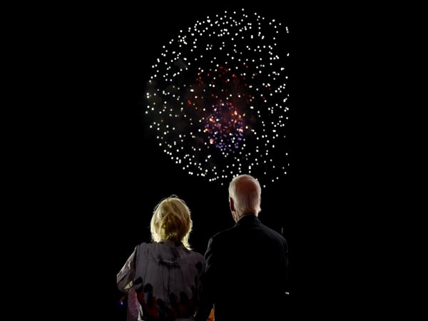 First Lady watch fireworks with family at White House