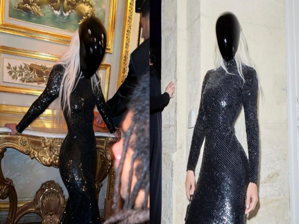 Kim makes fashion statement in black mask