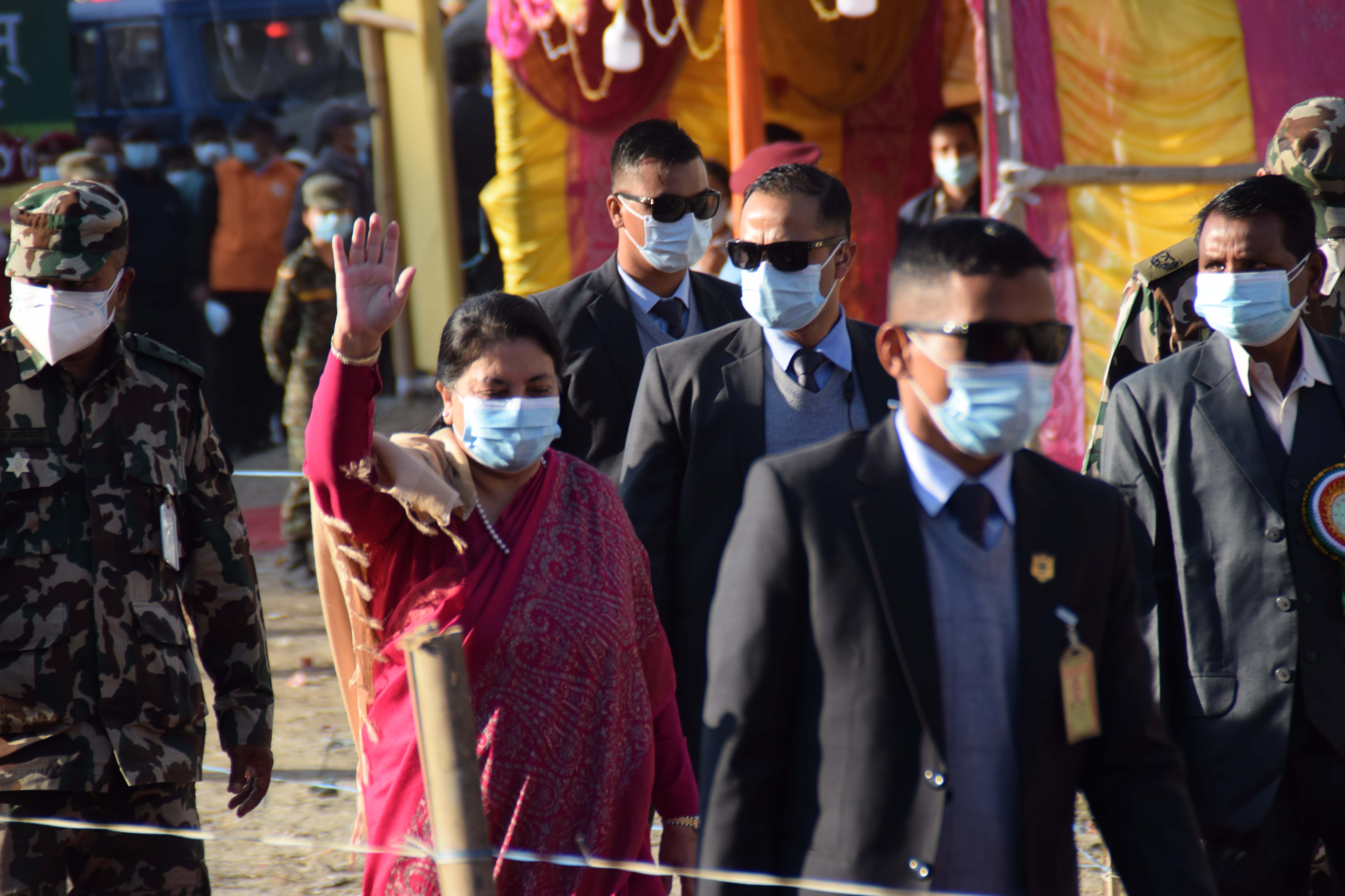 President Bhandari attends EC reception