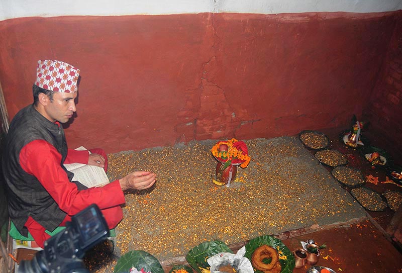 Ghatasthapana observed in Dashain Ghar