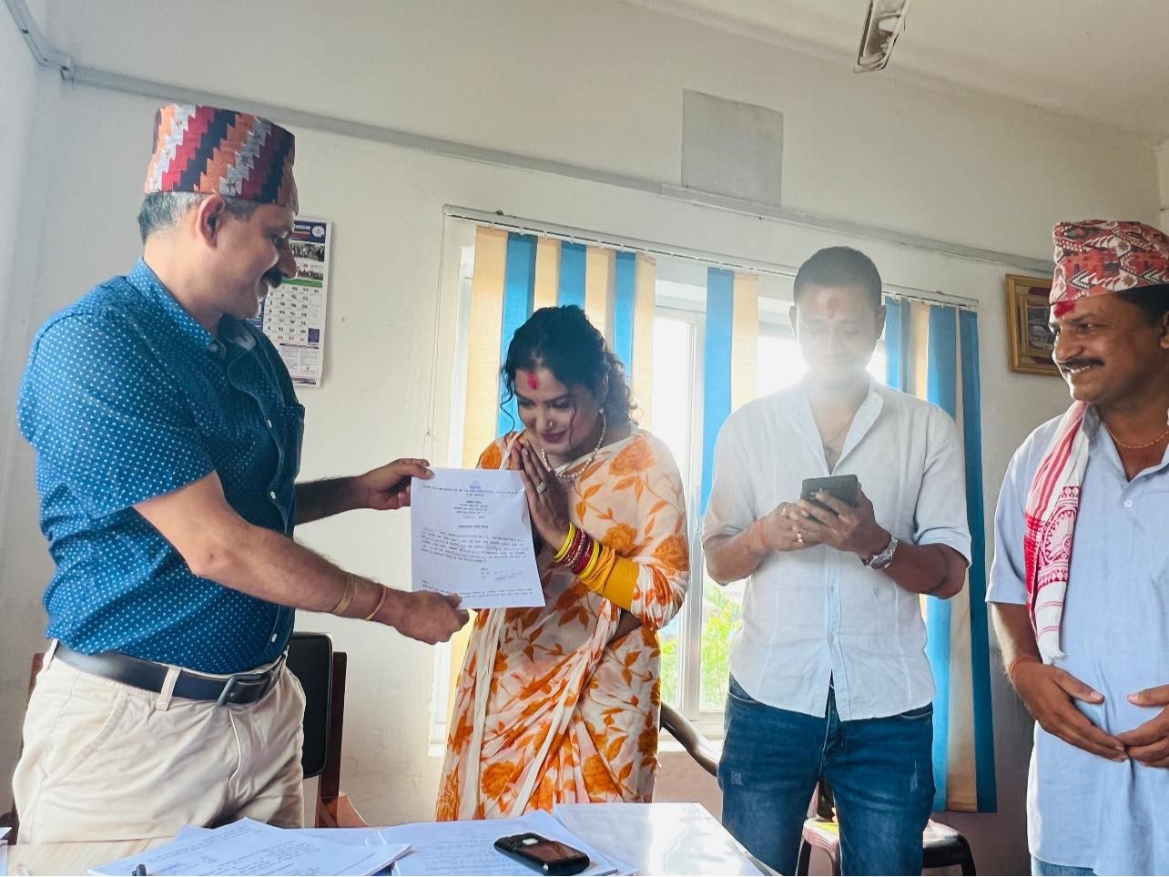 Actress Rekha Thapa registered candidacy