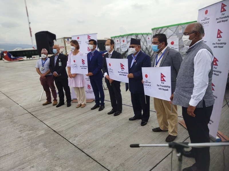 First batch of vaccines donated by Japan arrives in Kathmandu