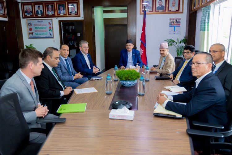 MCC Deputy Vice-President, Jonathan Brooks meets with Minister Mahat