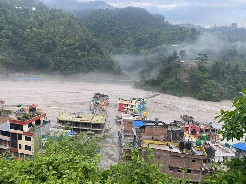 Melamchi Corridor damaged due to flood