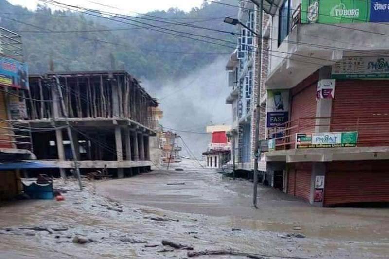 Highway disrupted in  Sindhupalchowk due to landslide