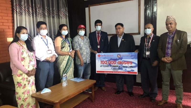 NRCS provides 1 lakh Vero Cell vaccines to MoHP