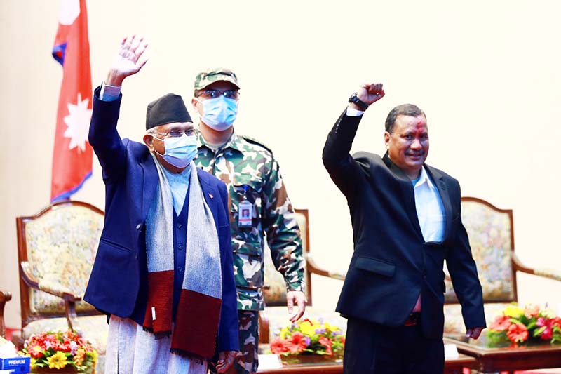 PM Oli, Chand hold meeting