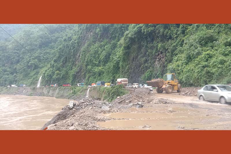 East-West Highway disrupted in Nawalparasi East