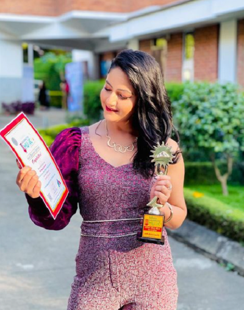 Barsha Shiwakoti awarded “Best Modern Female Model”