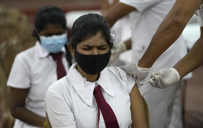 Sri Lanka gives booster shots to front-line workers, seniors