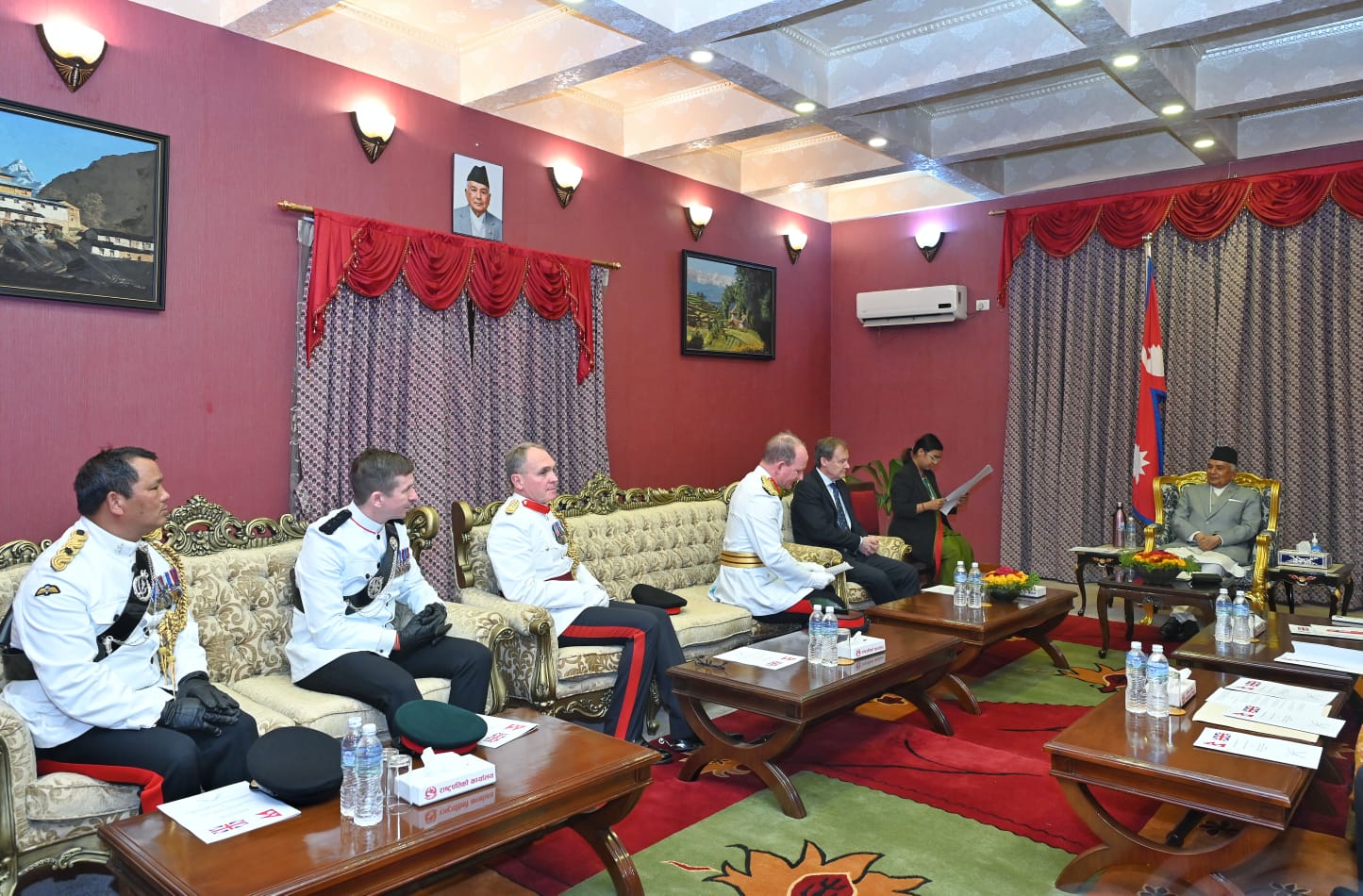 The annual report of British Army’s Gurkha Brigade presented to President Paudel