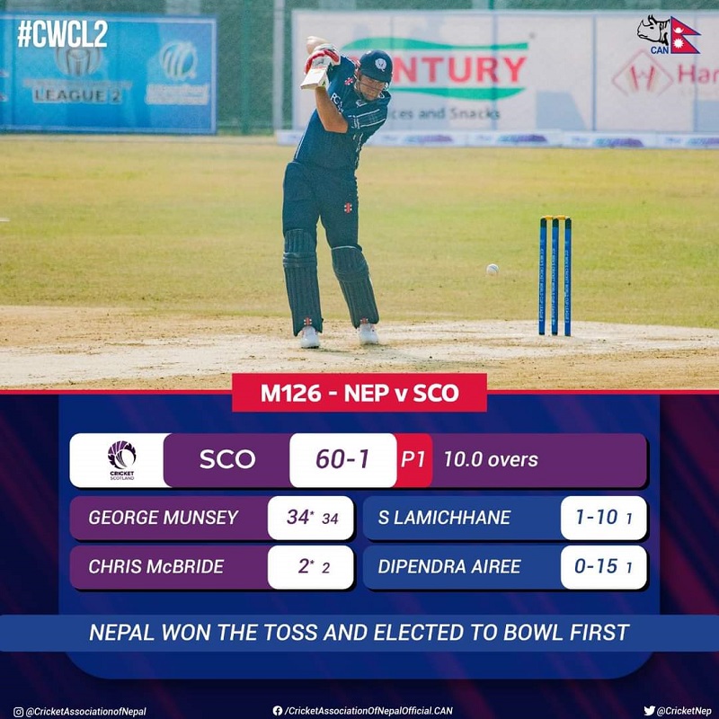 ICC Cricket Update: Sandeep strikes first wicket for Nepal