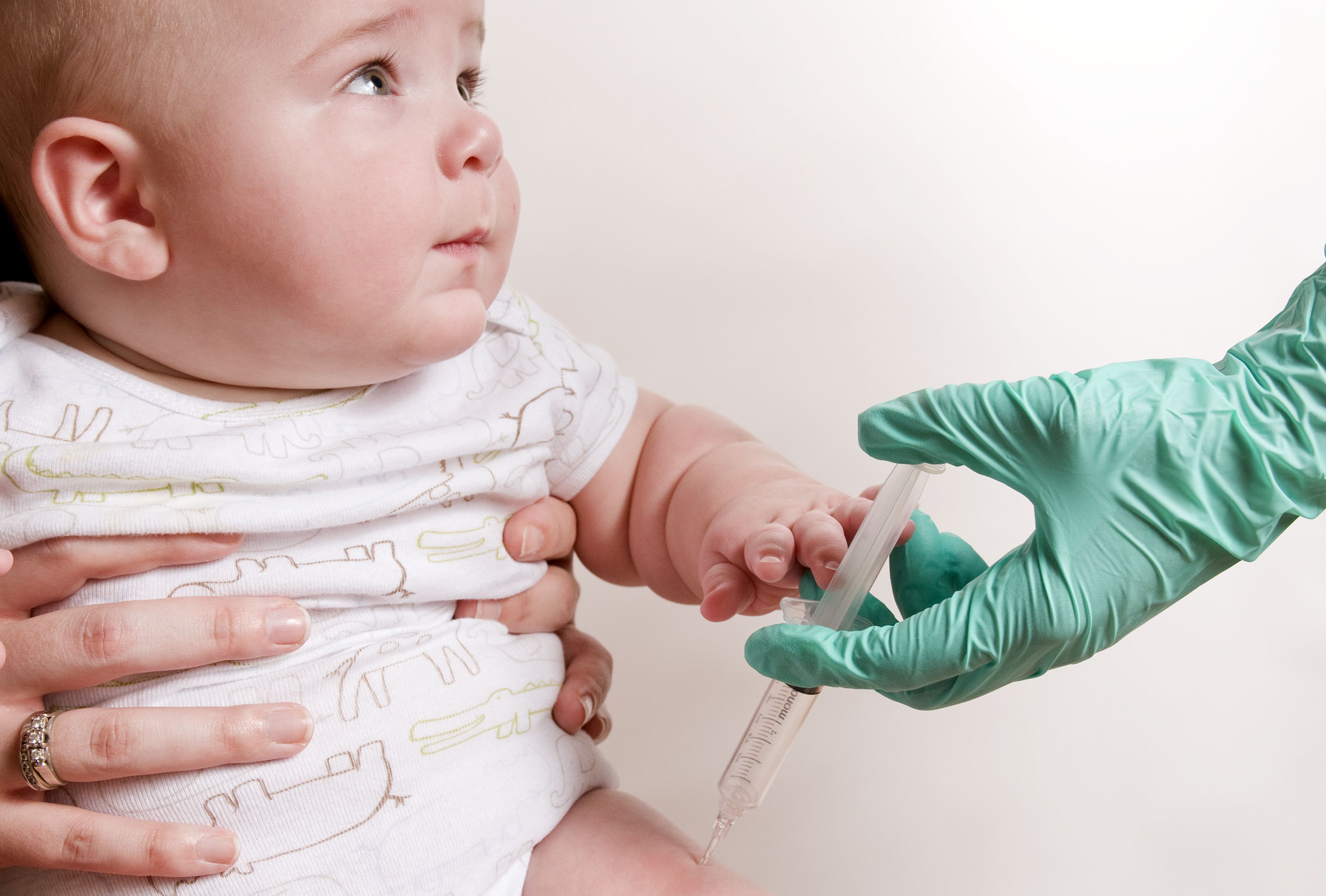 Children get vaccinated against typhoid
