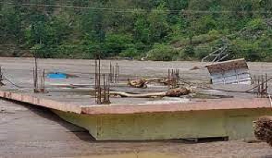 Flood damages Community Water Lifting Project in Bhojpur