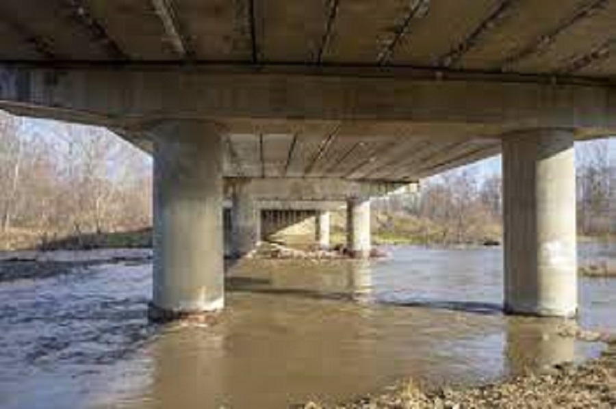 Concrete bridge constructed over Biring river