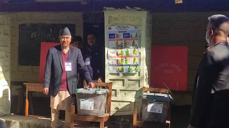 PM Deuba votes in Dadeldhura