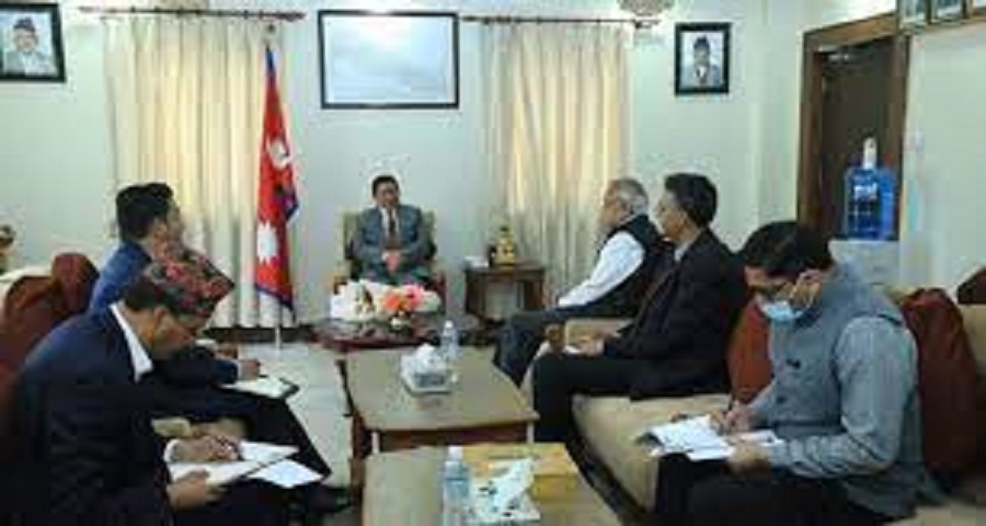 Shrestha and Indian Envoy discuss PM Dahal’s visit to India