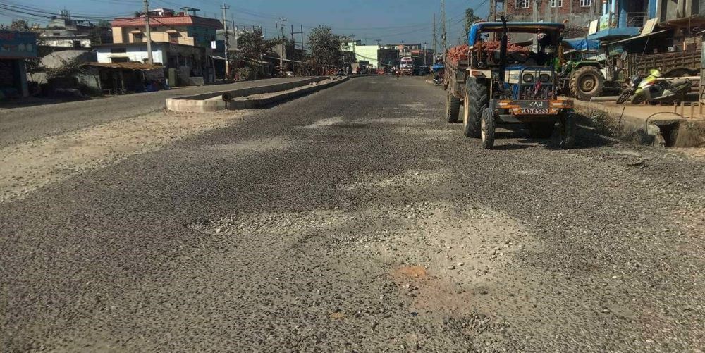 Khajura awaits completion of 1,800-meter road project for over five years