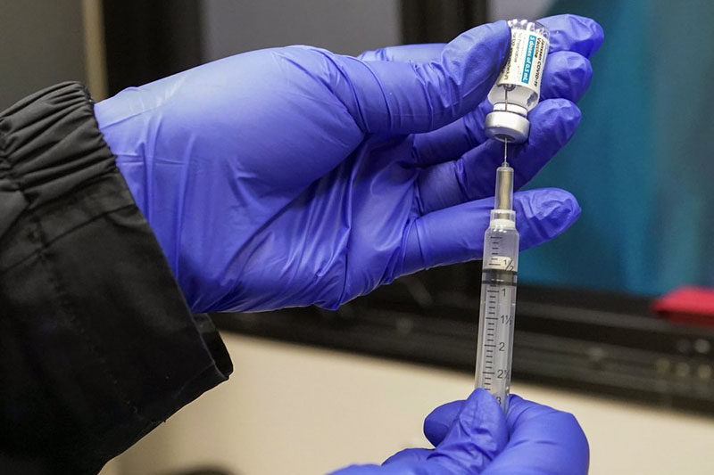 Nepal receiving a booster dose of COVID-19 vaccines on Feb 13