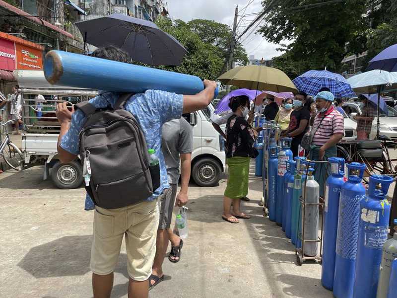 Myanmar caught off guard as cases surge, oxygen dwindles