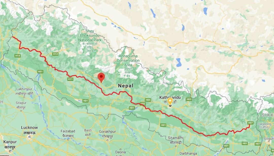 Inspection of disputed Mid-Hill Highway executed on Thursday