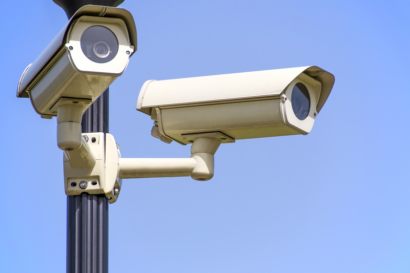 Counting booths secured with mesh wires & CCTV cameras