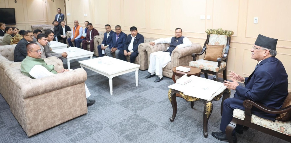 Political delegation from Madhesh Province presents six-point memo to PM Prachanda