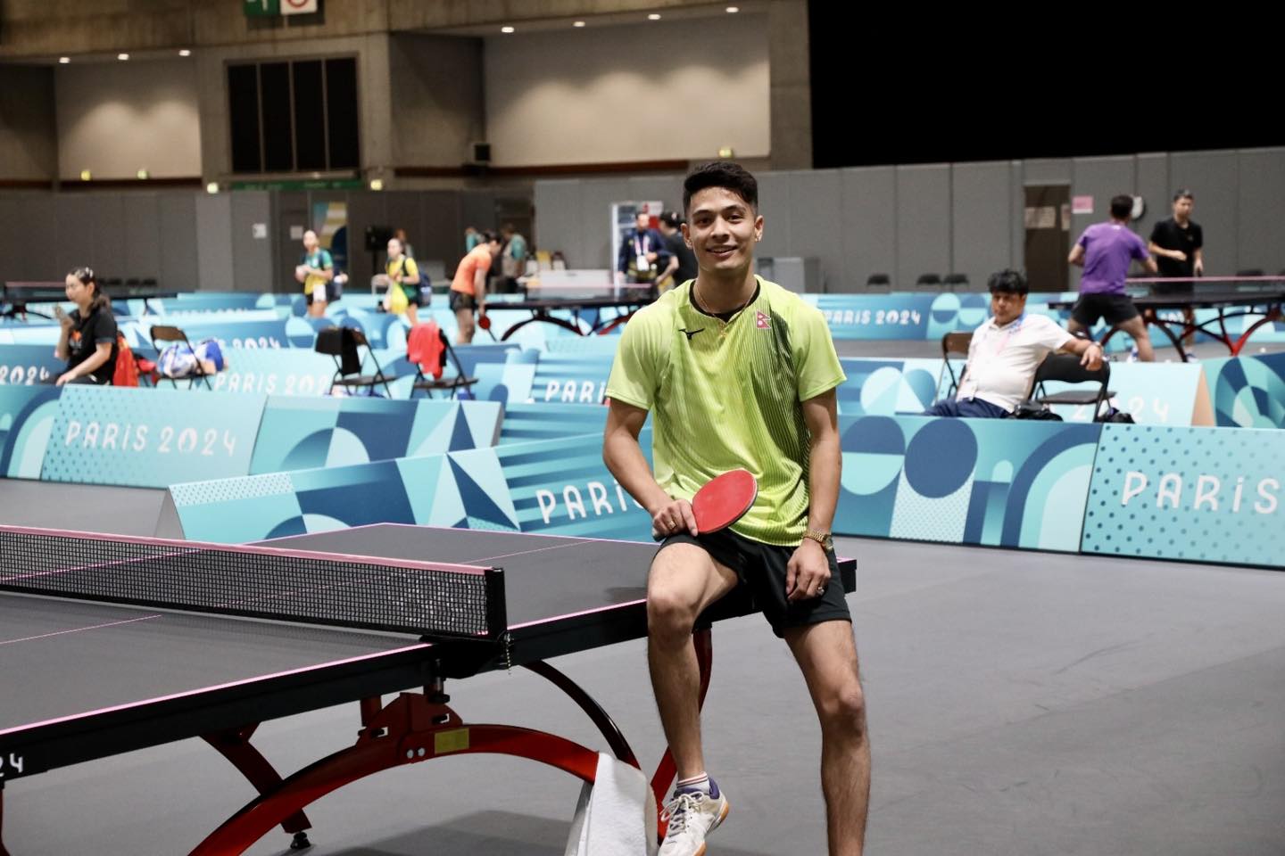 today Nepal’s table tennis and badminton matches in the Olympics