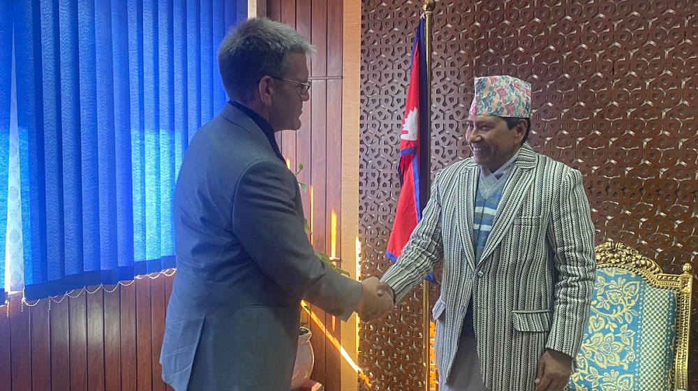 US Ambassador Thompson calls on DPM Shrestha