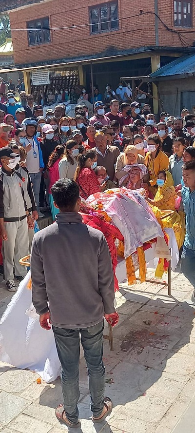 Funeral of sportsperson Nishim Thapa, paragliding competition